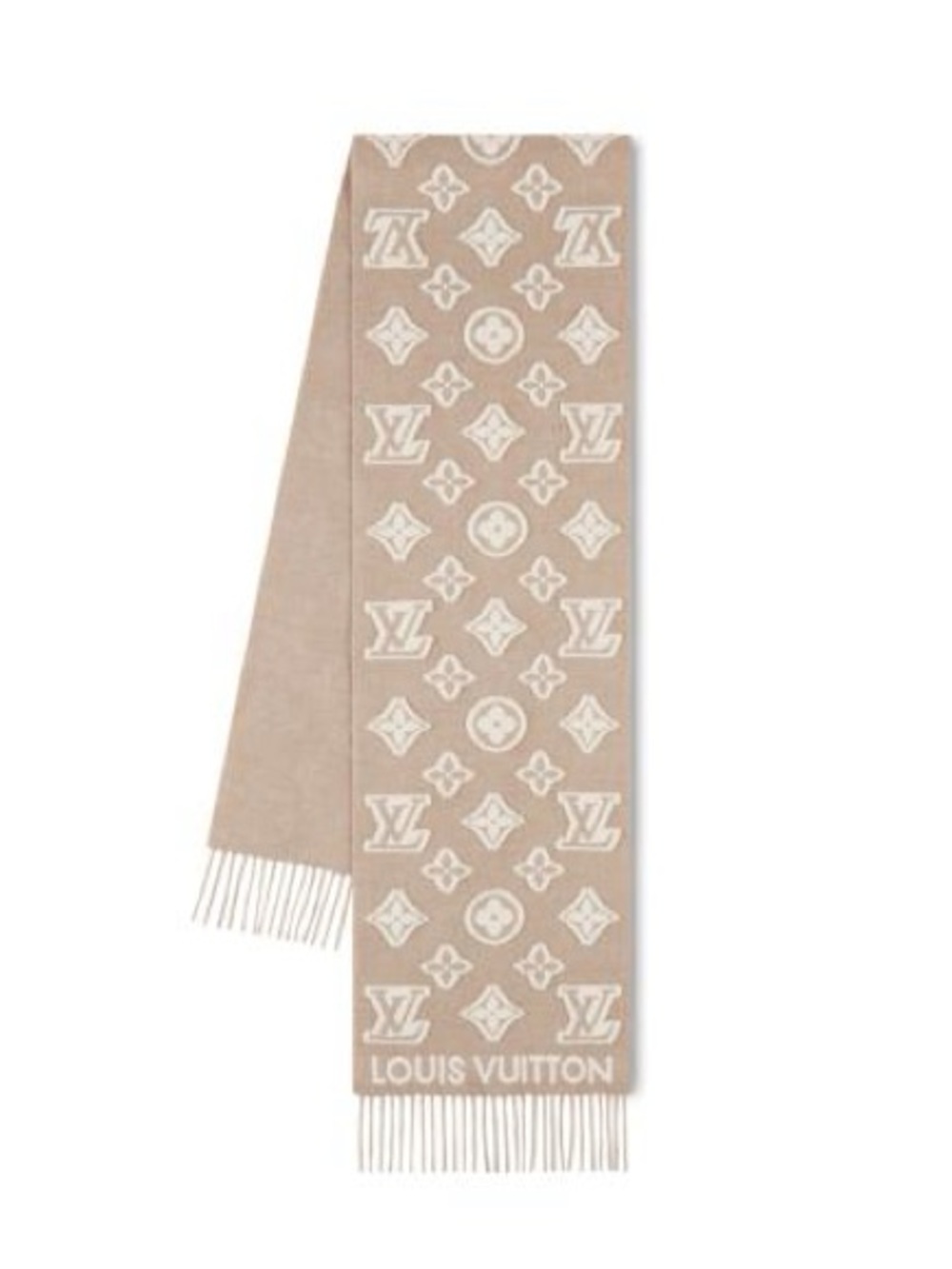 Authentic Louis Vuitton “3D LV” wool monogram scarf - Picture 2 of 8